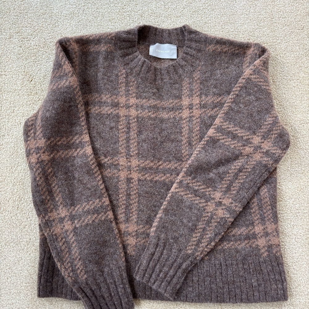 Alpaca Cropped Crewneck Sweater